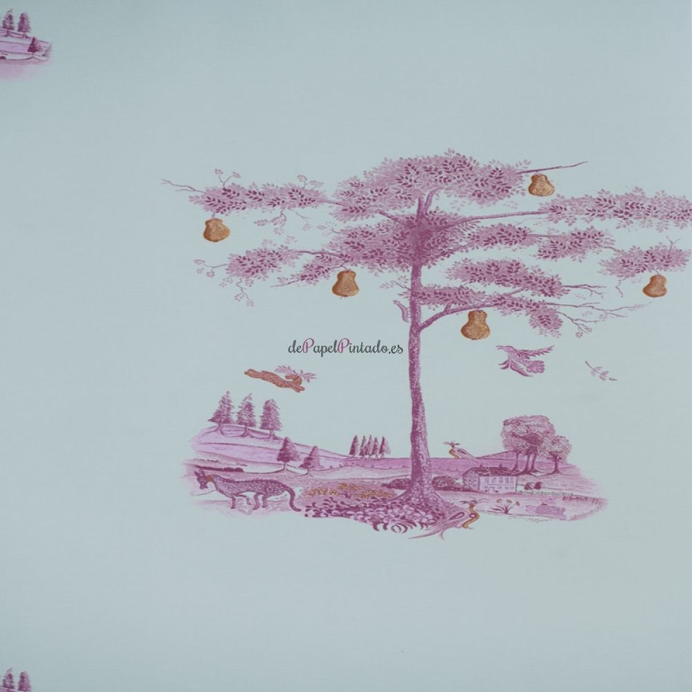 Papel Pintado ANDREW MARTIN THE KIT KEMP WALLPAPER COLLECTION PEAR TREE SUNSET PINK-2