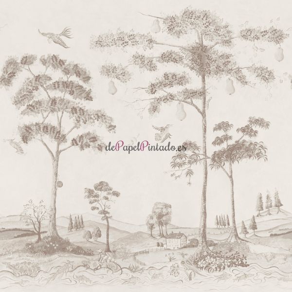 Papel Pintado ANDREW MARTIN THE KIT KEMP WALLPAPER COLLECTION MYTHICAL LAND CLAY-1
