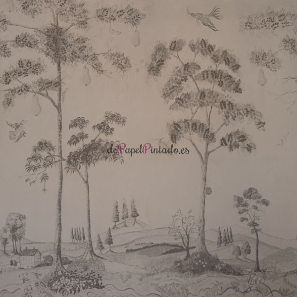 Papel Pintado ANDREW MARTIN THE KIT KEMP WALLPAPER COLLECTION MYTHICAL LAND PEAT-1