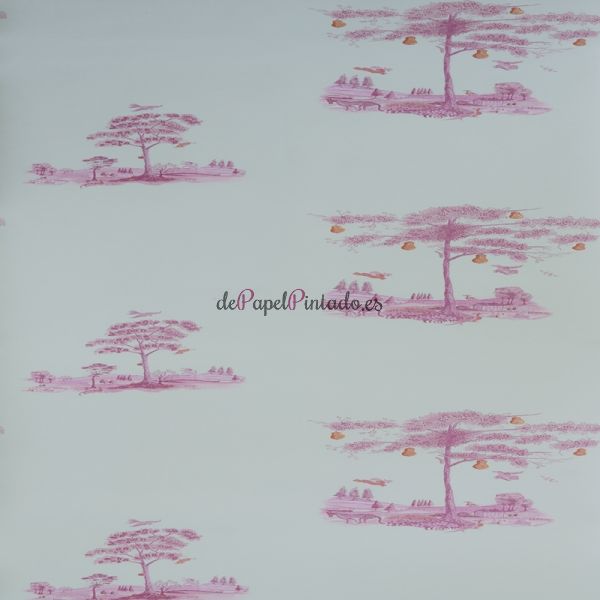 Papel Pintado ANDREW MARTIN THE KIT KEMP WALLPAPER COLLECTION PEAR TREE SUNSET PINK-1
