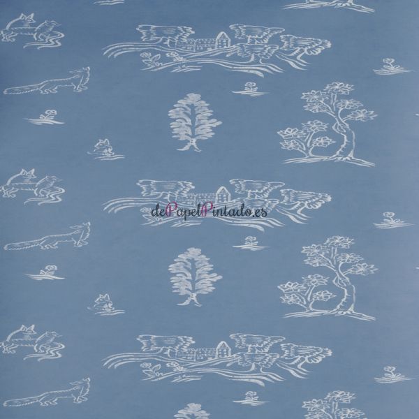 Papel Pintado ANDREW MARTIN THE KIT KEMP WALLPAPER COLLECTION WYCHWOOD HAPPY BLUE-1