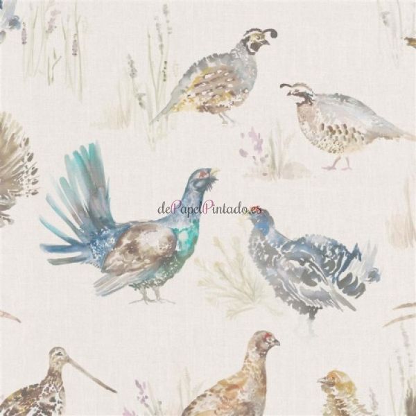 Revestimiento VOYAGE COUNTRY WALL ART GAME BIRDS LINEN-1