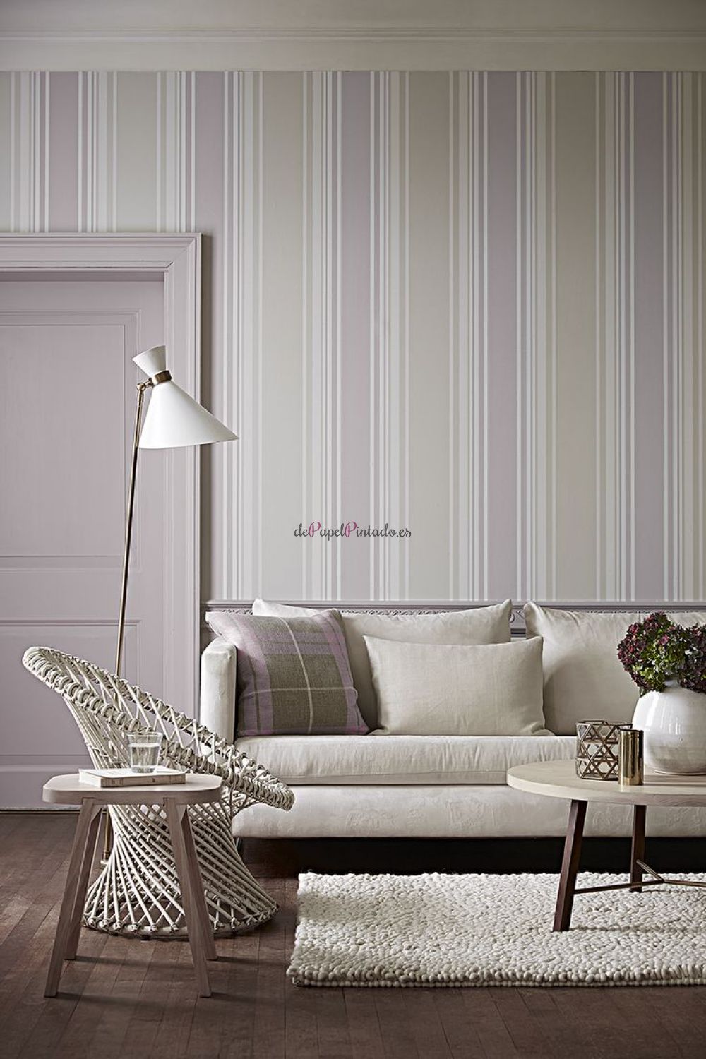 Papel Pintado LITTLE GREENE PAINTED PAPERS TENTED STRIPE - DAWN-2