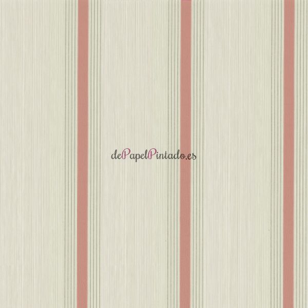 Papel Pintado LITTLE GREENE PAINTED PAPERS CAVENDISH STRIPE - RED-1