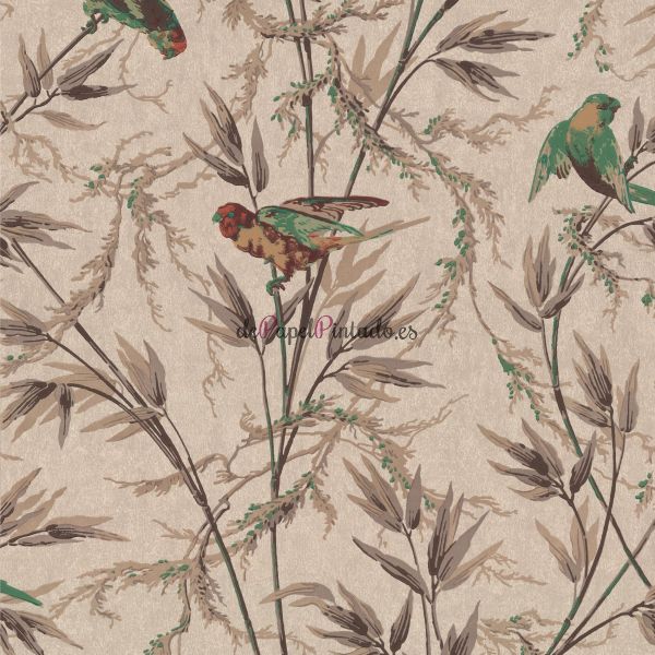 Papel Pintado LITTLE GREENE LONDON WALLPAPERS IV GREAT ORMOND ST - CAPPUCCINO-1