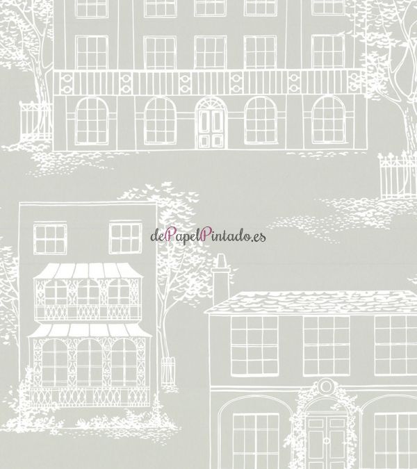 Papel Pintado LITTLE GREENE 20TH CENTURY PAPERS HAMPSTEAD COOL GREY-1