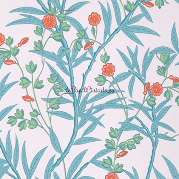 Papel Pintado LITTLE GREENE NATIONAL TRUST PAPERS IV BAMBOO FLORAL - HEAT-1