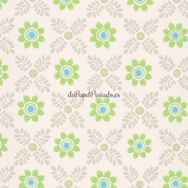 Papel Pintado LITTLE GREENE NATIONAL TRUST PAPERS IV DISTY BLOCK - PHTHALO-1
