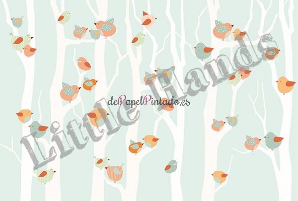 Fotomural LITTLE HANDS ANIMALS Birds in the Trees-1