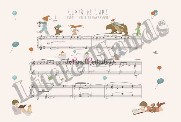 Fotomural LITTLE HANDS MUSIC Clair De Lune-1