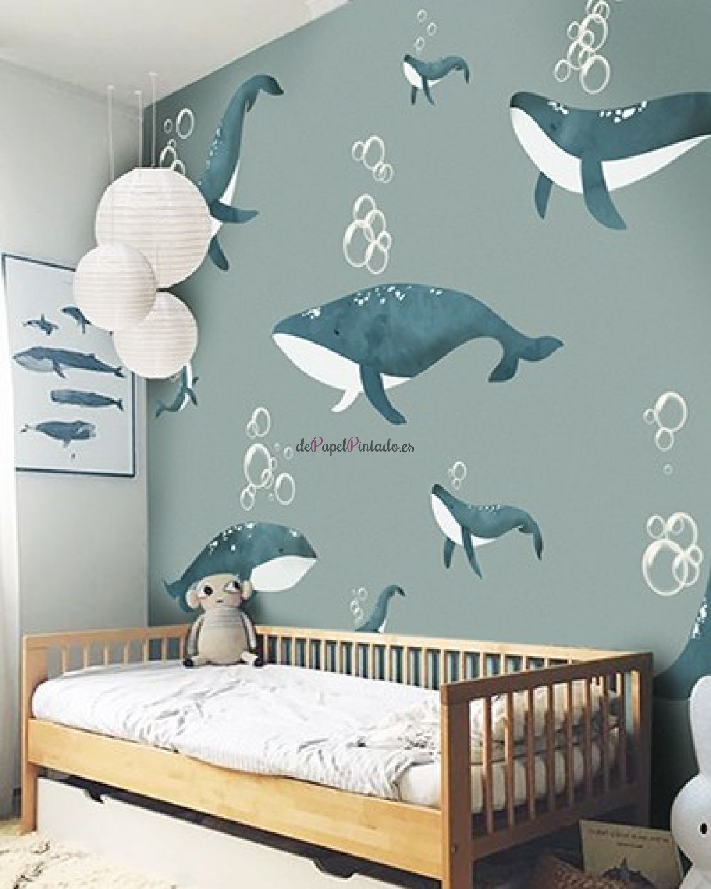 Fotomural LITTLE HANDS ANIMALS Whales I-2