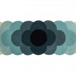 Alfombra Orla Kiely, referencia OPTICAL FLOWER TEAL 67X230 - 1