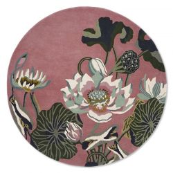 Alfombra Wedgwood, referencia WATERLILY ROUND DUSTY ROSE 150 - 1