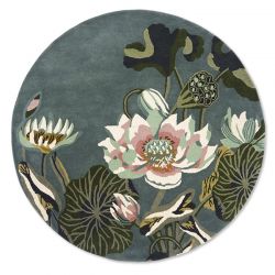 Alfombra Wedgwood, referencia WATERLILY ROUND MIDNIGHT POND 15 - 1