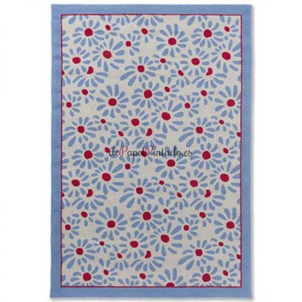 Alfombra LAURA ASHLEY IN-OUTDOOR THORNCLIFF DAISY SKYBLUE 140X200-1